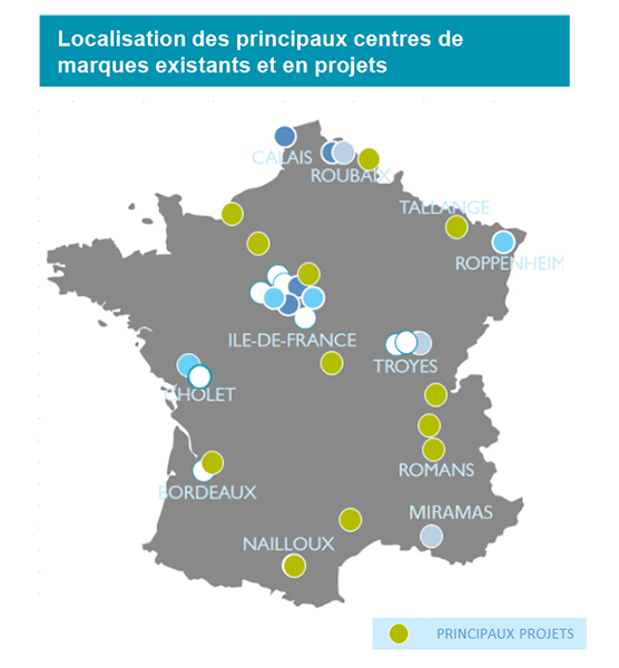 Centres marques - Localisation france