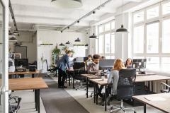 Des salariés travaillant à leur bureau dans un open space.