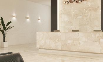 Hall d'accueil carrelage effet marbre de Réflex boutique